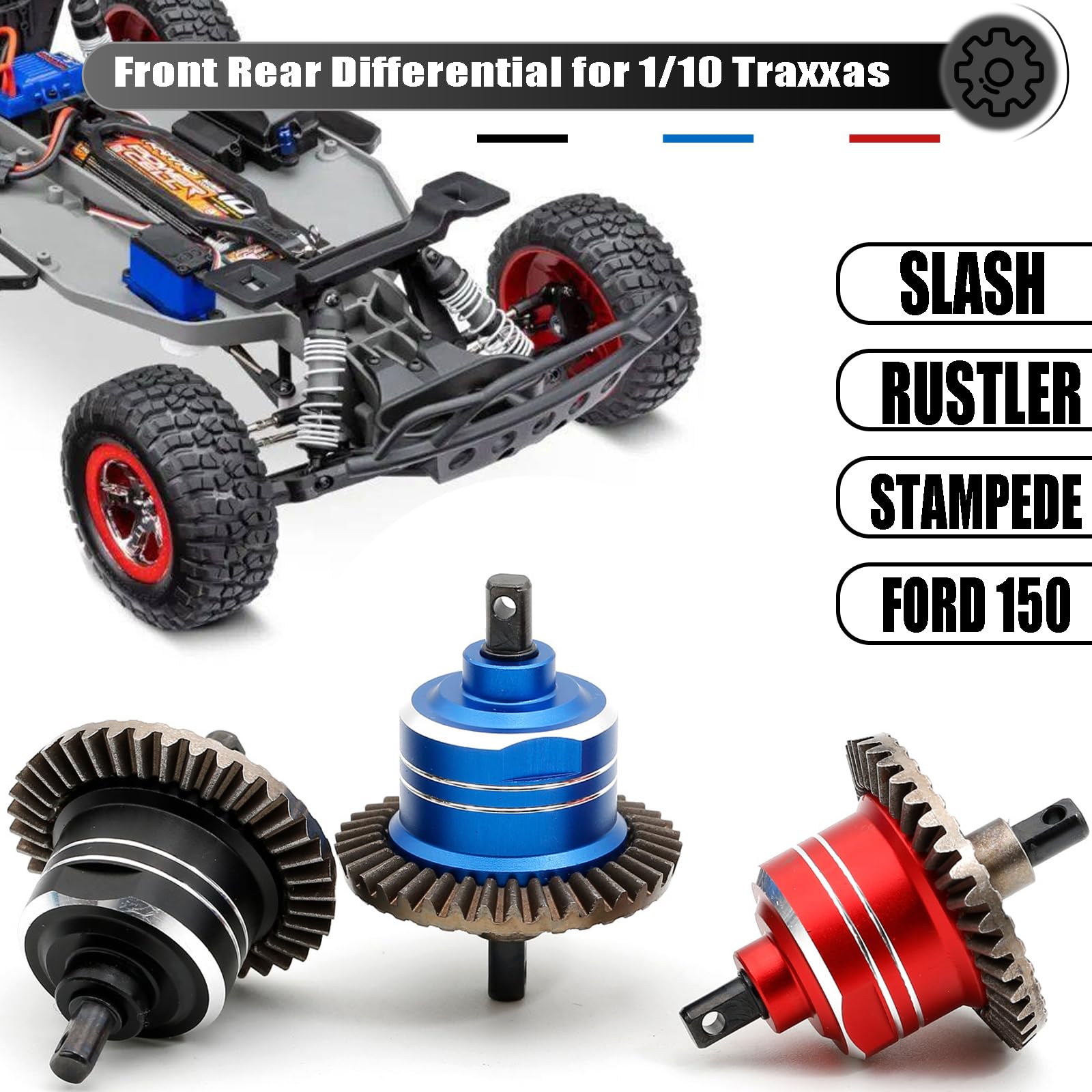 Steel Gear Differential Für TRAXXAS 1/10 RC Auto - Upgrade Teil In Blau Für Slash 4x4, Stampede, Rustler