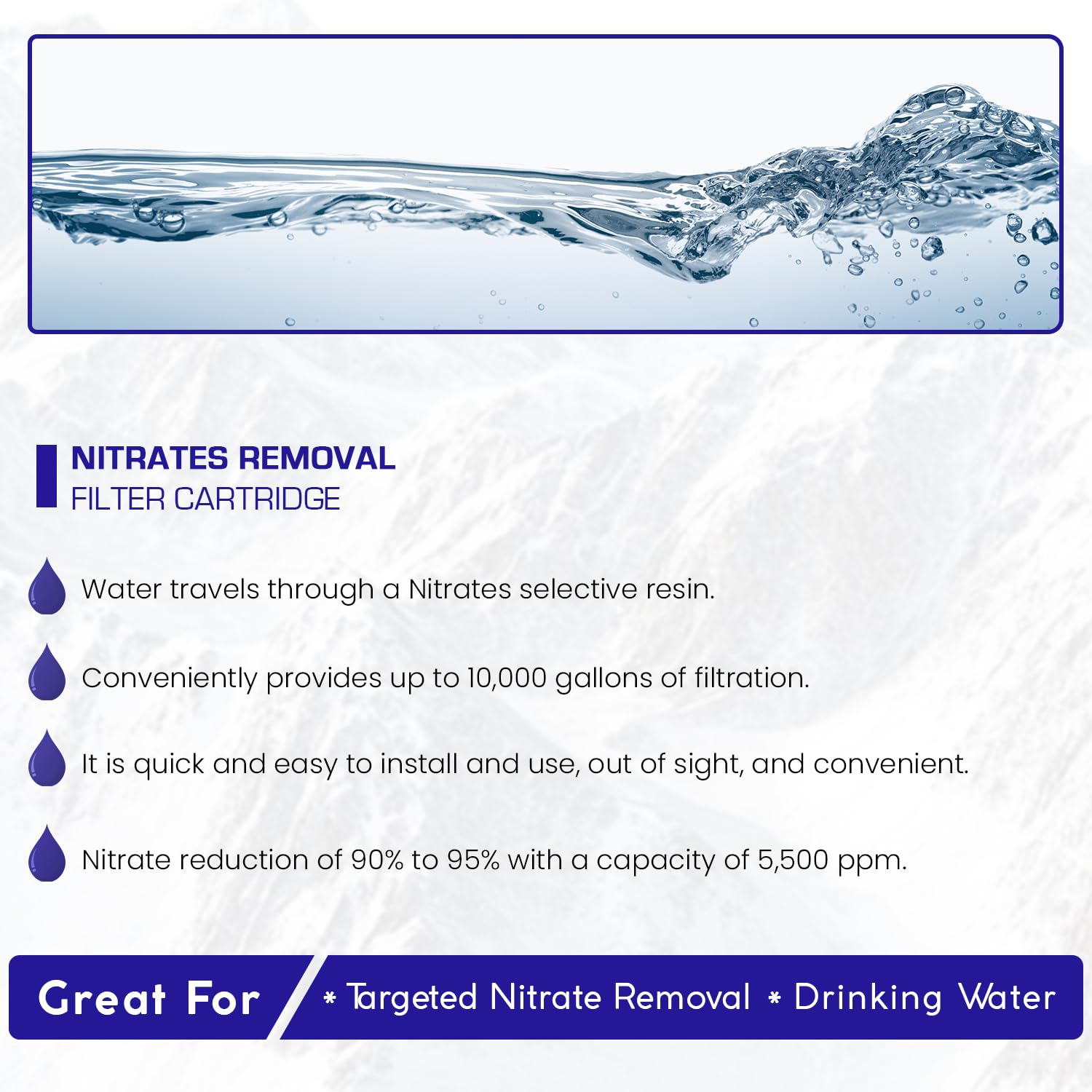Crystal Quest Under Sink Water Filtration System 1000-Gallon Capacity Advanced Under Counter Filter for Kitchen & Drinking Water Complete Under-Sink Removes Chlorine,Sediment,Lead & Odor Easy Install