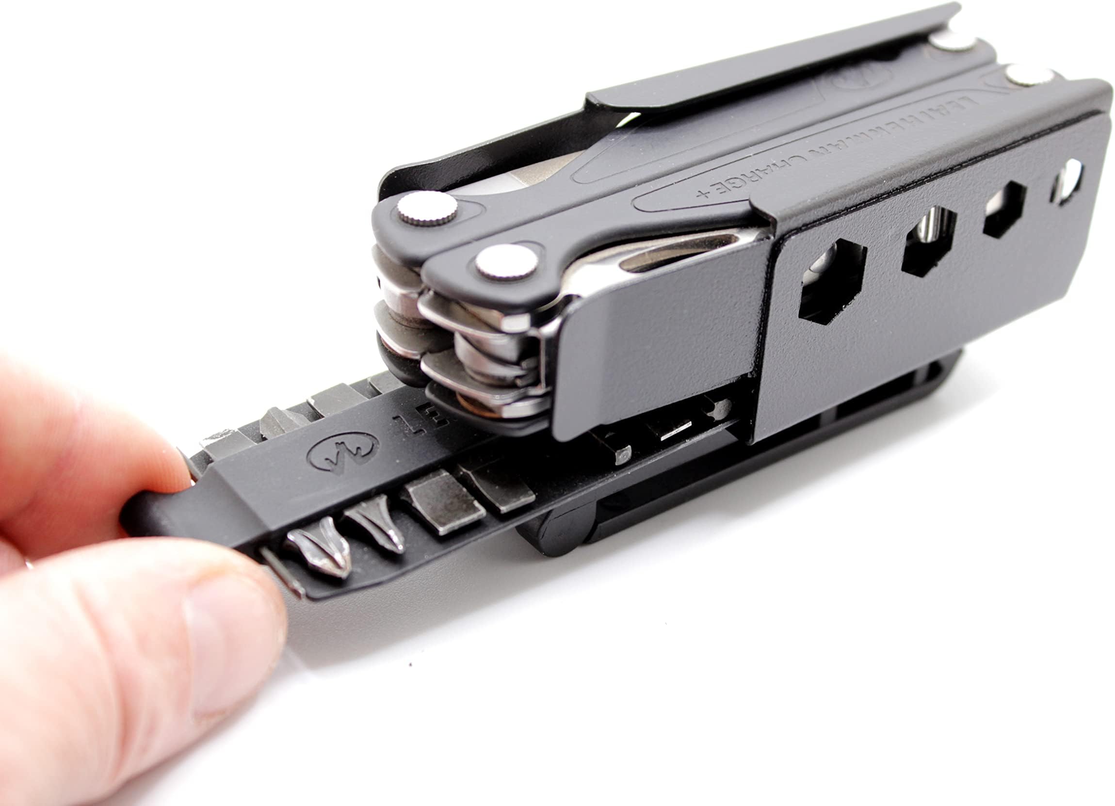 RAE Gear - Charge/Charge Plus Sheath with Bit Kit Attachment Holder Compatible with Leatherman Charge Universal Belt Size & ROTATABLE Belt Clip (Tool & BITS NOT Included)