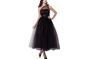 One Shoulder Vintage Prom Dress 1980s for Women