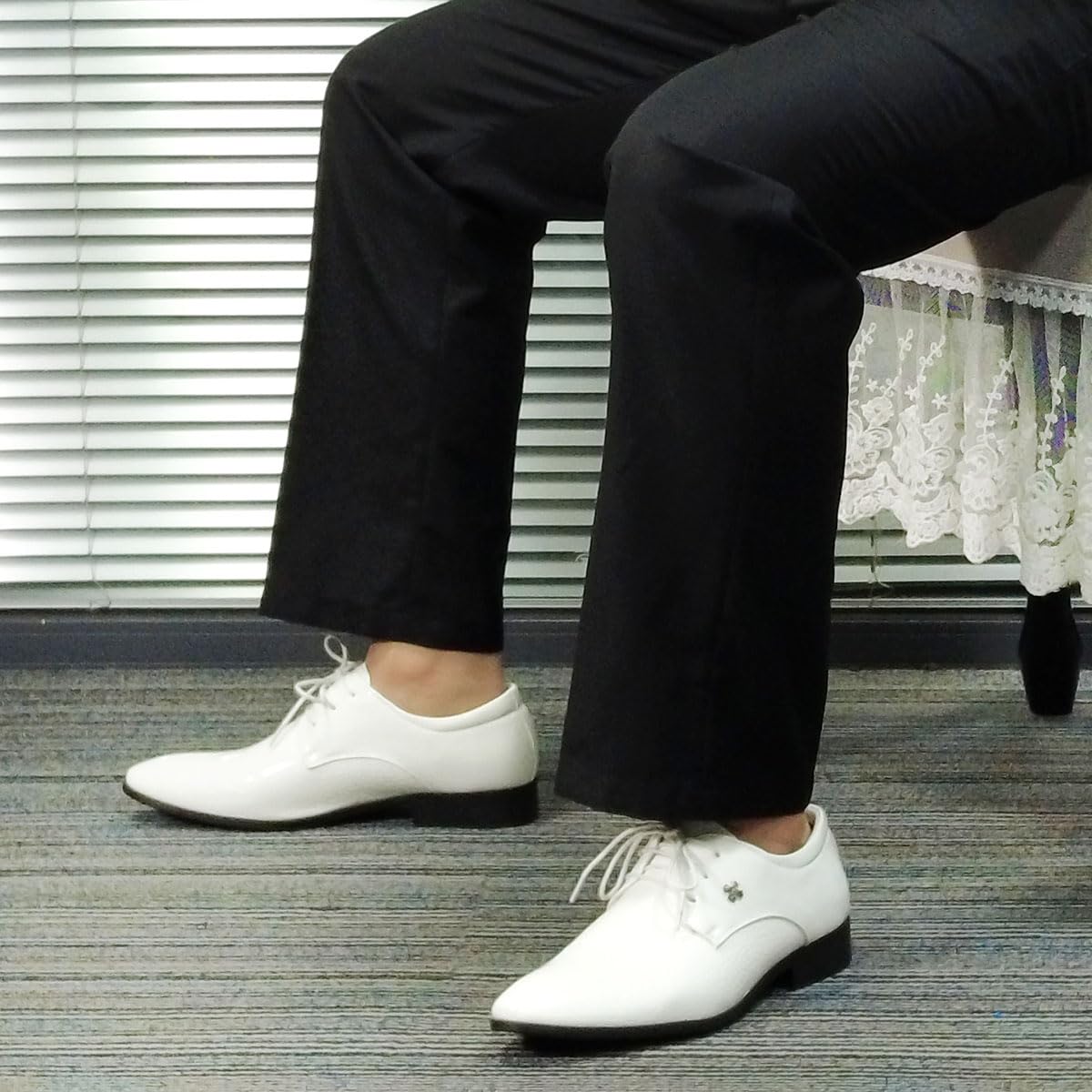 Scarpe Stringate Derby Uomo Scarpe Eleganti Pelle PU Oxford Scarpe Formali Abito Cerimonia 38-46