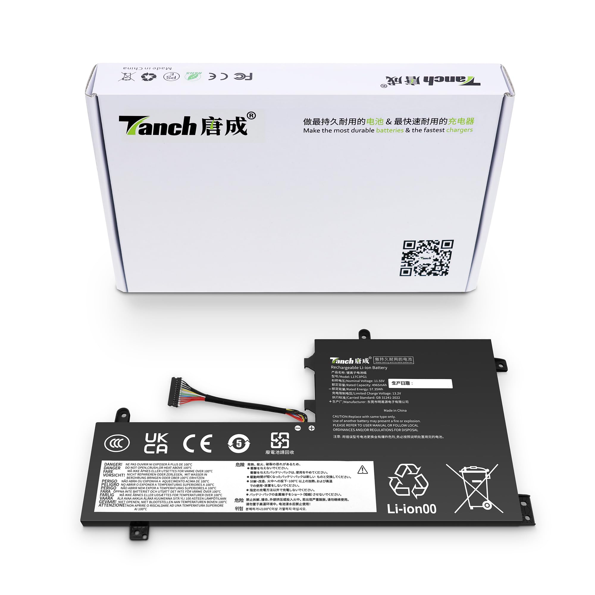 Batterie d'ordinateur Portable L17C3PG1 L17S3PG1 L17M3PG3 L17L3PG1 pour Lenovo Legion Y530-15ICH Y530-631 Y545-PG0 Y530-81FV 11.34V 4630mAh 52.5Wh