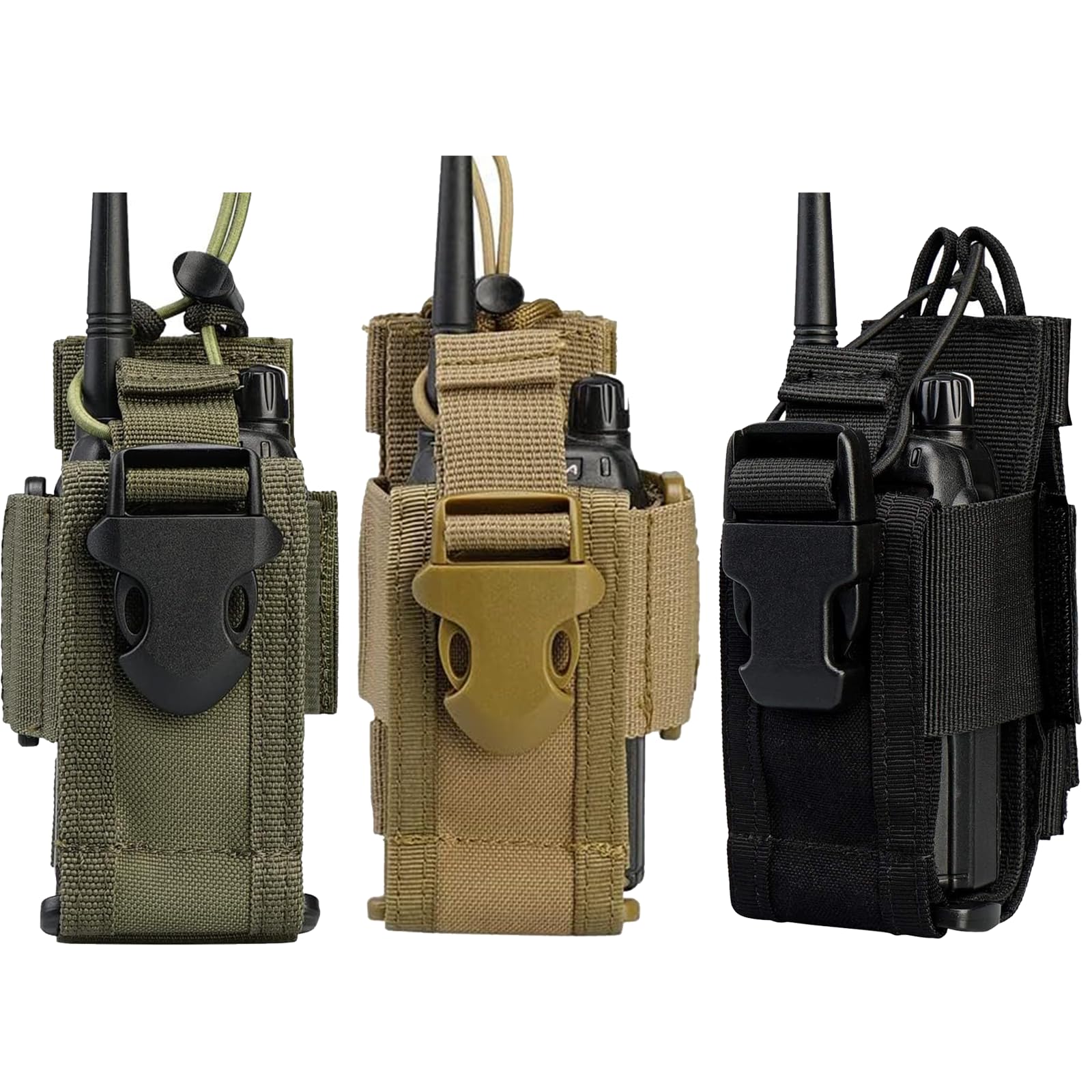 Paquete de 3 fundas universales para walkie talkie con hebilla ajustable, bolsa de radio y funda para radio bidireccional — view 9
