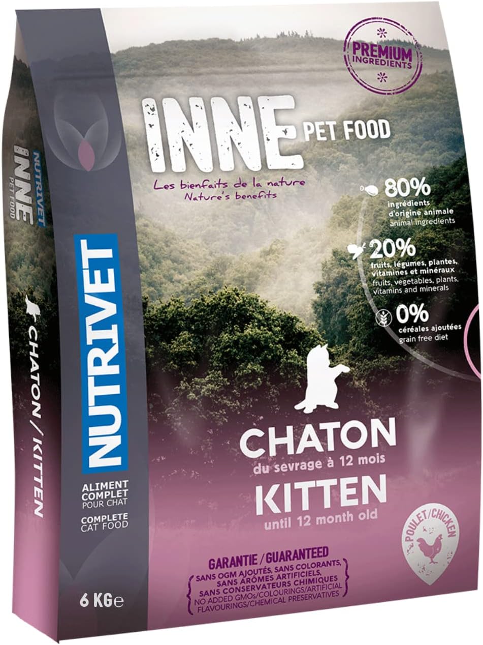 NUTRIVET INNE Chat Croquettes sans Céréales Chaton Poulet 80 d