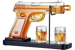 Kollea Glock 17 Gun Whiskey Decanter with Shot Glass, Perfect Gift for Men and Dad