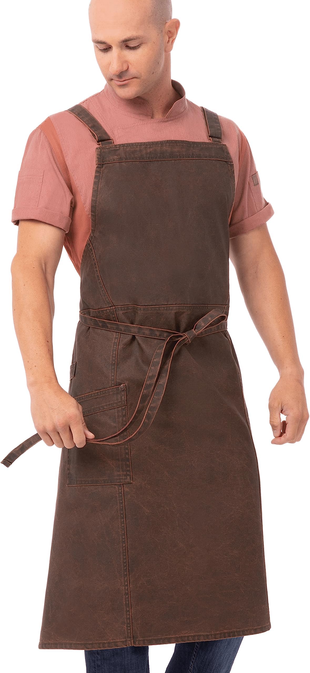 Chef Works Men's Denver Chefs Cross-Back Bib Apron