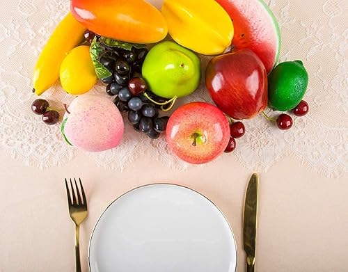Miniatura 5 de Toopify Paquete de 20 frutas artificiales, frutas falsas para decoración del hogar, juego de frutas de simulación, decoración de fiesta de Navidad