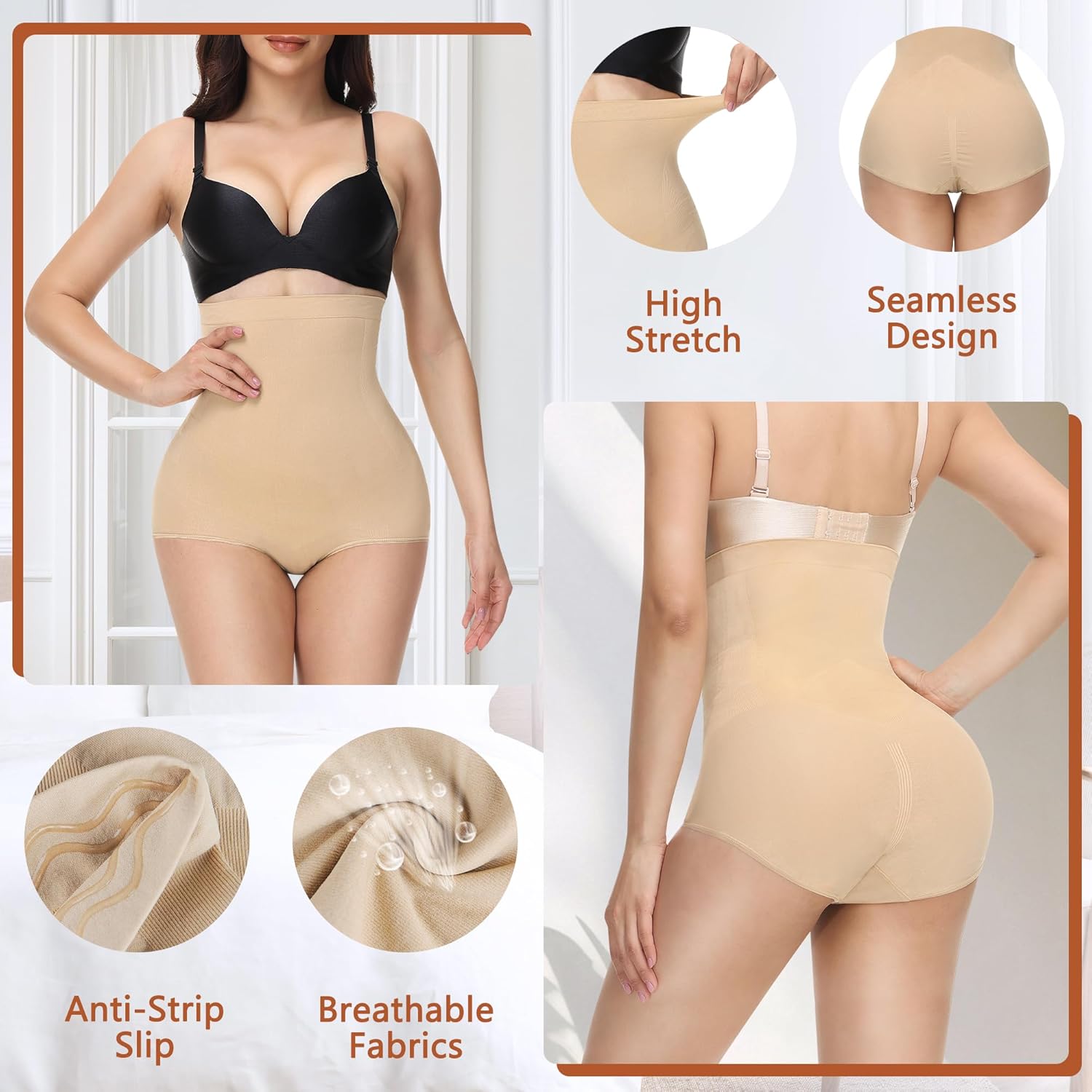 Niceuare Tummy Control Shapewear Women High Waisted Seamless Smooth Body Shaper Panties Slimming Briefs Underwear - Image 5