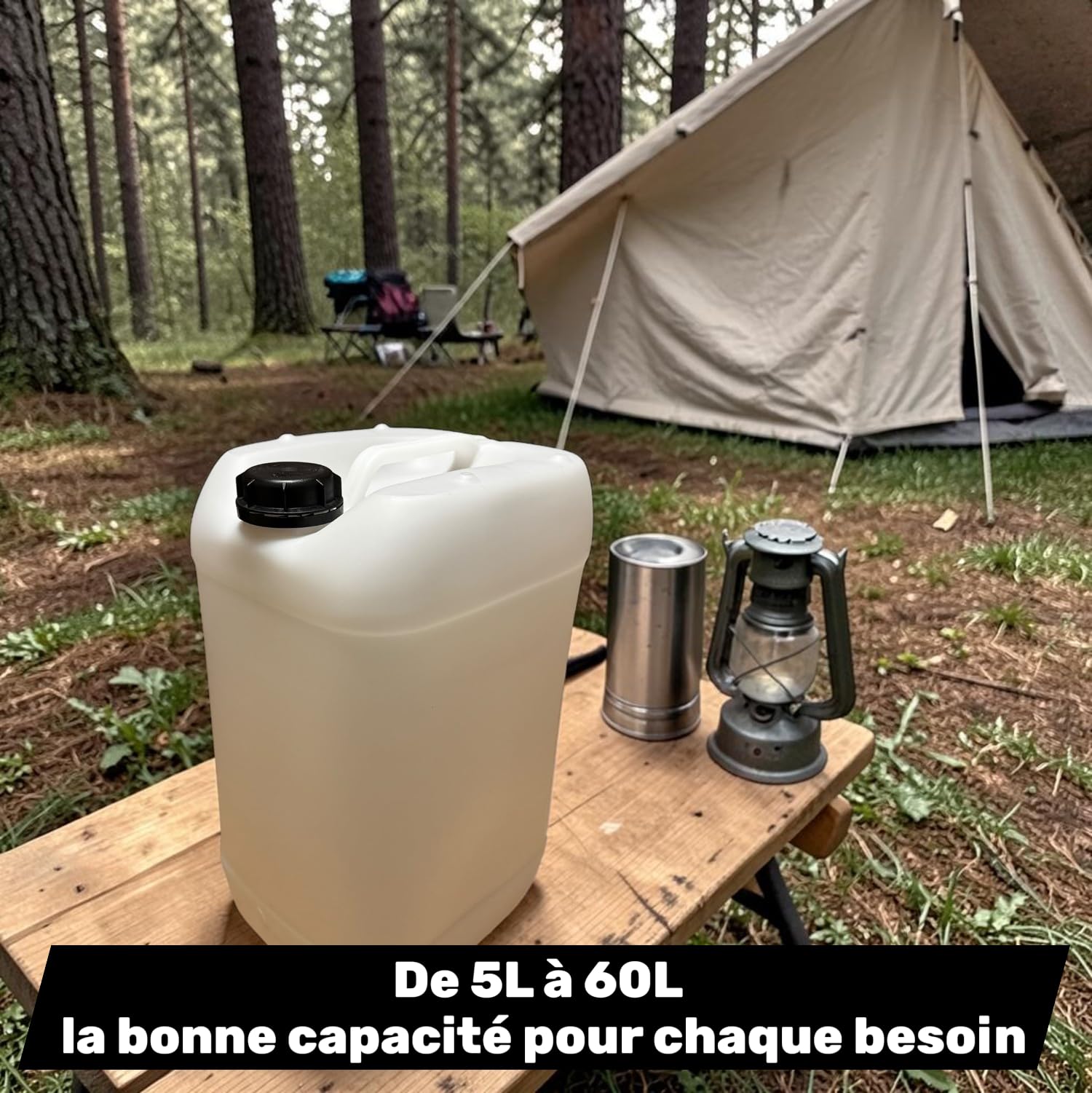 Lot de 5 x Jerrican Bidon Plastique 5 L litres avec Bouchon Étanche et 1 Robinet Verseur– Idéal pour Liquides Alimentaires et Techniques – Durable et Réutilisable