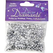 Eleganza 6mm Decor Diamante Diamonds 28g No.24 Clear with Mirror Back, Number 24 Silver