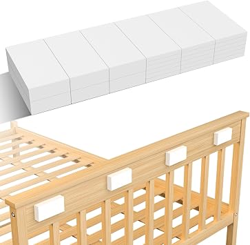 SARDVISA Furniture Wall Protector, 24 Pack 0.68 inch thick + 18 Pcs 0.2 inch thick EVA Foam Headboard Stopper for Wall Bed Stopper for Headboard Bed Frame & Wall Guard White Headboard Bumpers |  EVA 0.6 &0.2