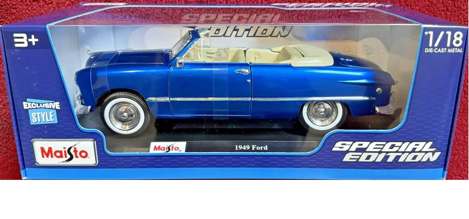 koenig-tom Maisto 1949 Ford Blue 1:18 Exclusive Style DieCast Special Edition #31682