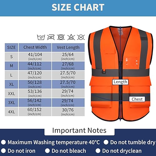 Miniatura 5 de Chaleco de seguridad de alta visibilidad con tiras reflectantes que cumple con el estándar ANSIISEA