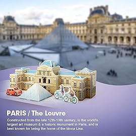 CubicFun 3D Puzzles for Kids Ages 8-10 12-14 Pairs Cityline Arts Crafts for Girls Ages 8-12 Architecture STEM Projects for Kids Ages 8-12, Toys Gifts for 8 Year Old Girls Eiffel Tower