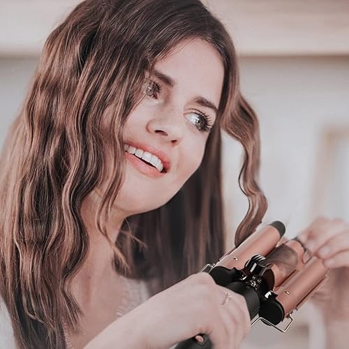 Miniatura 6 de Juego de varita rizadora de pelo 5 en 1 PTC de calentamiento rápido, herramientas profesionales para peinar el cabello con control de temperatura