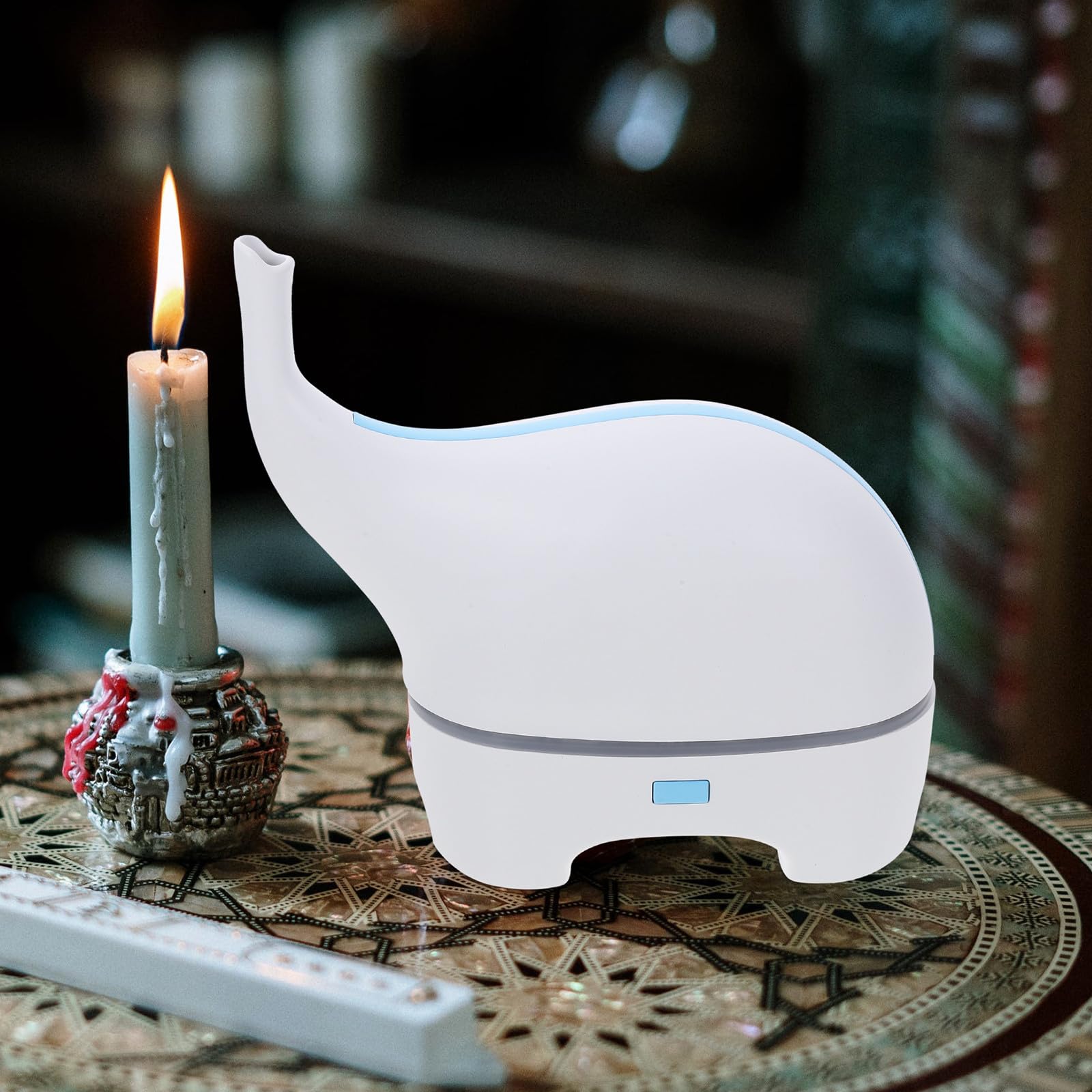 Umidificatore Diffusore Portatile Luce Notturna, Usb, Bianco