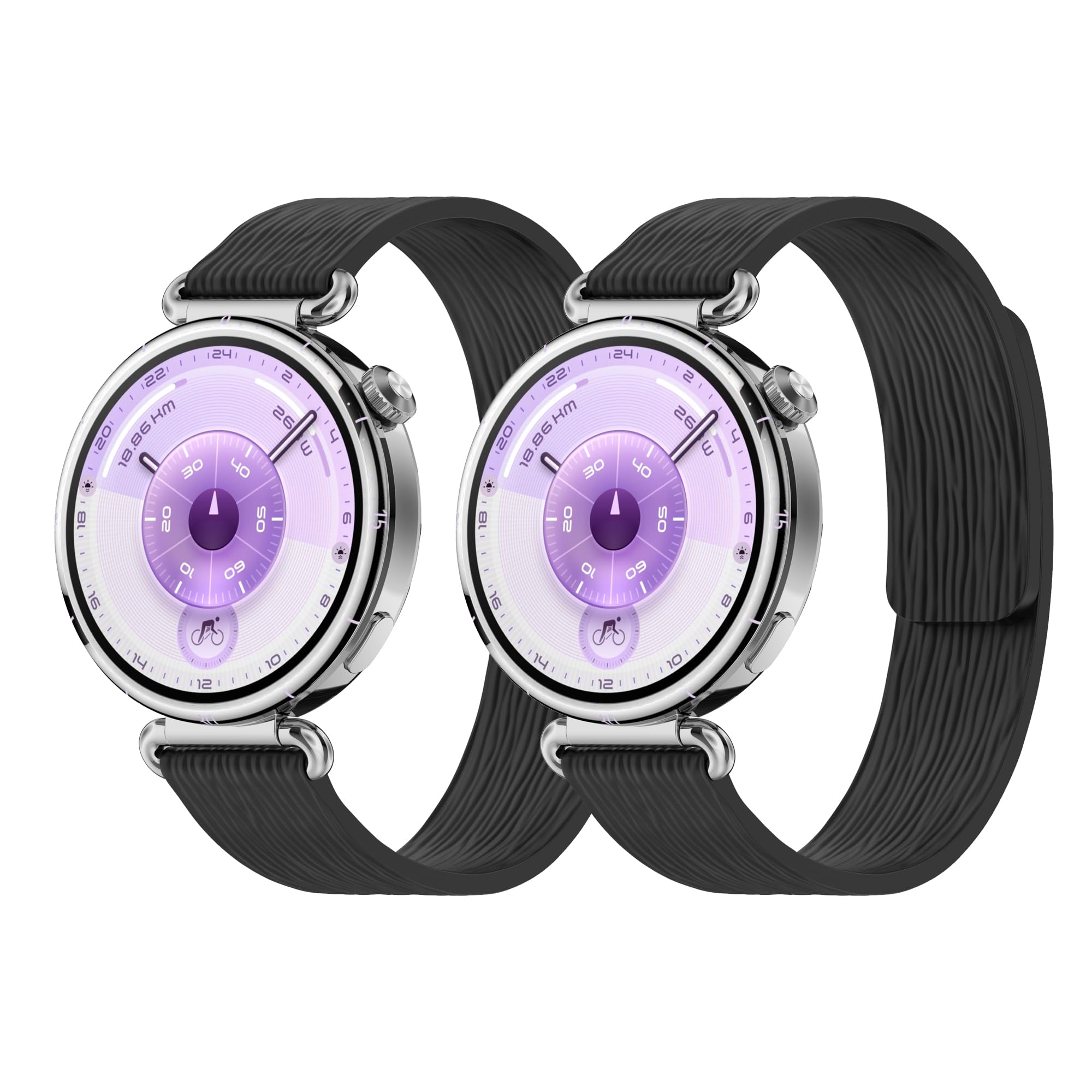 Magnetic Band Compatible with Huawei Watch GT6 Pro/GT5 Pro 46mm, 22mm Soft Silicone Magnetic Replacement Straps for Huawei Watch GT6 GT5 GT4 GT3 46mm Band