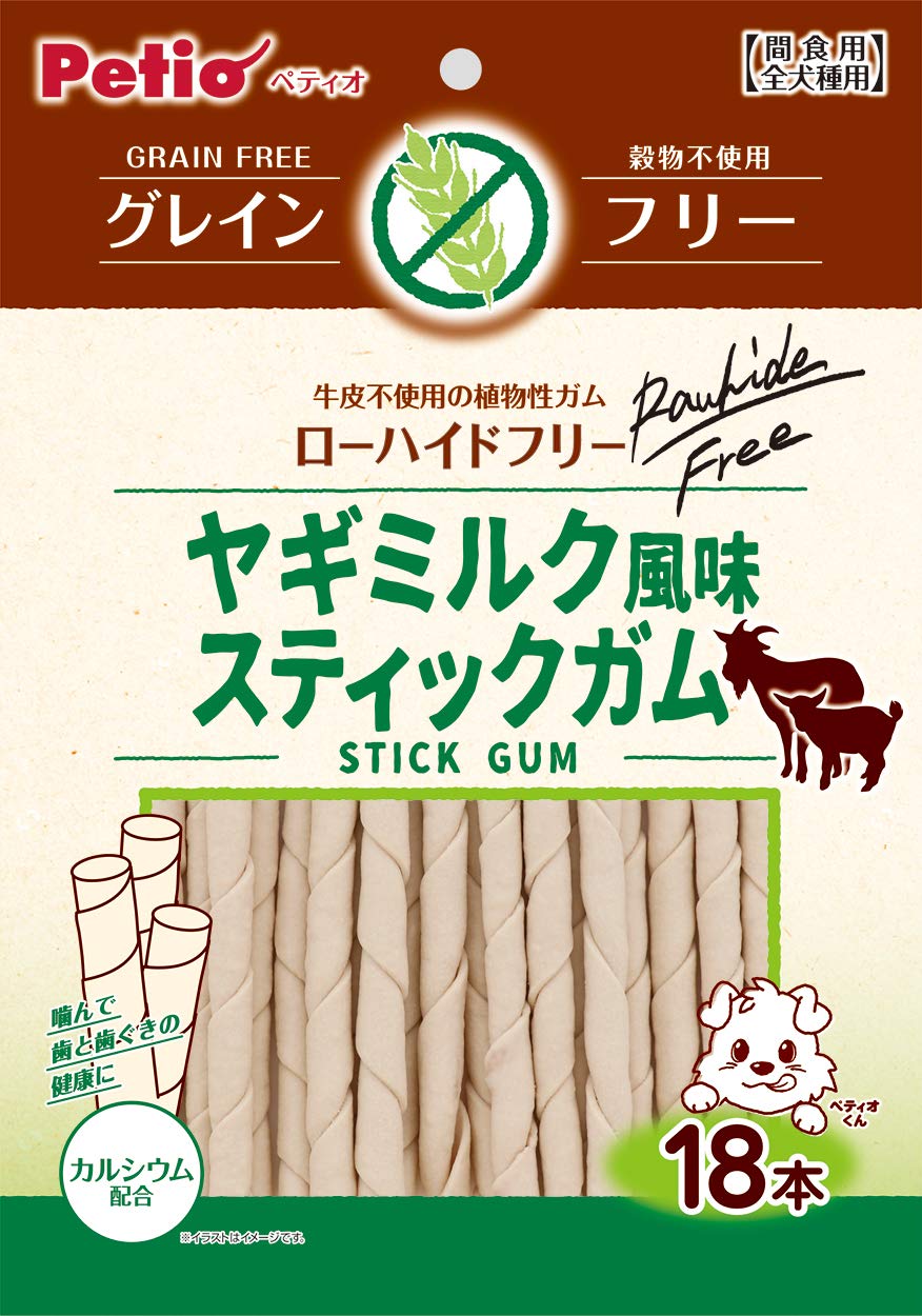 ペティオ (Petio) 犬用おやつ ヤギミルク風味 スティックガム グレインフ…
