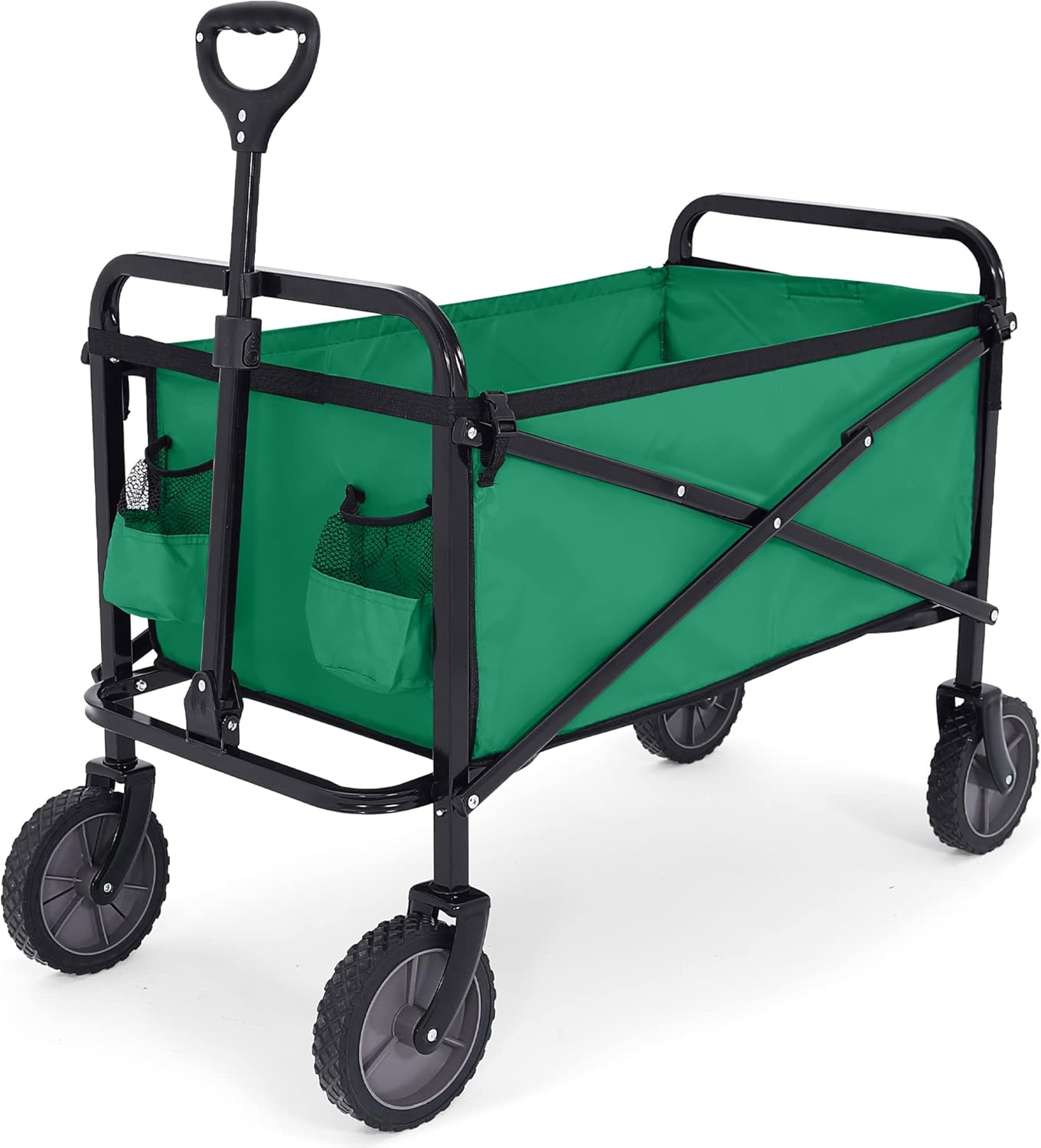 ABCCANOPY Folding Collapsible Utility Wagon Cart Outdoor Garden Shopping Camping Cart, Green