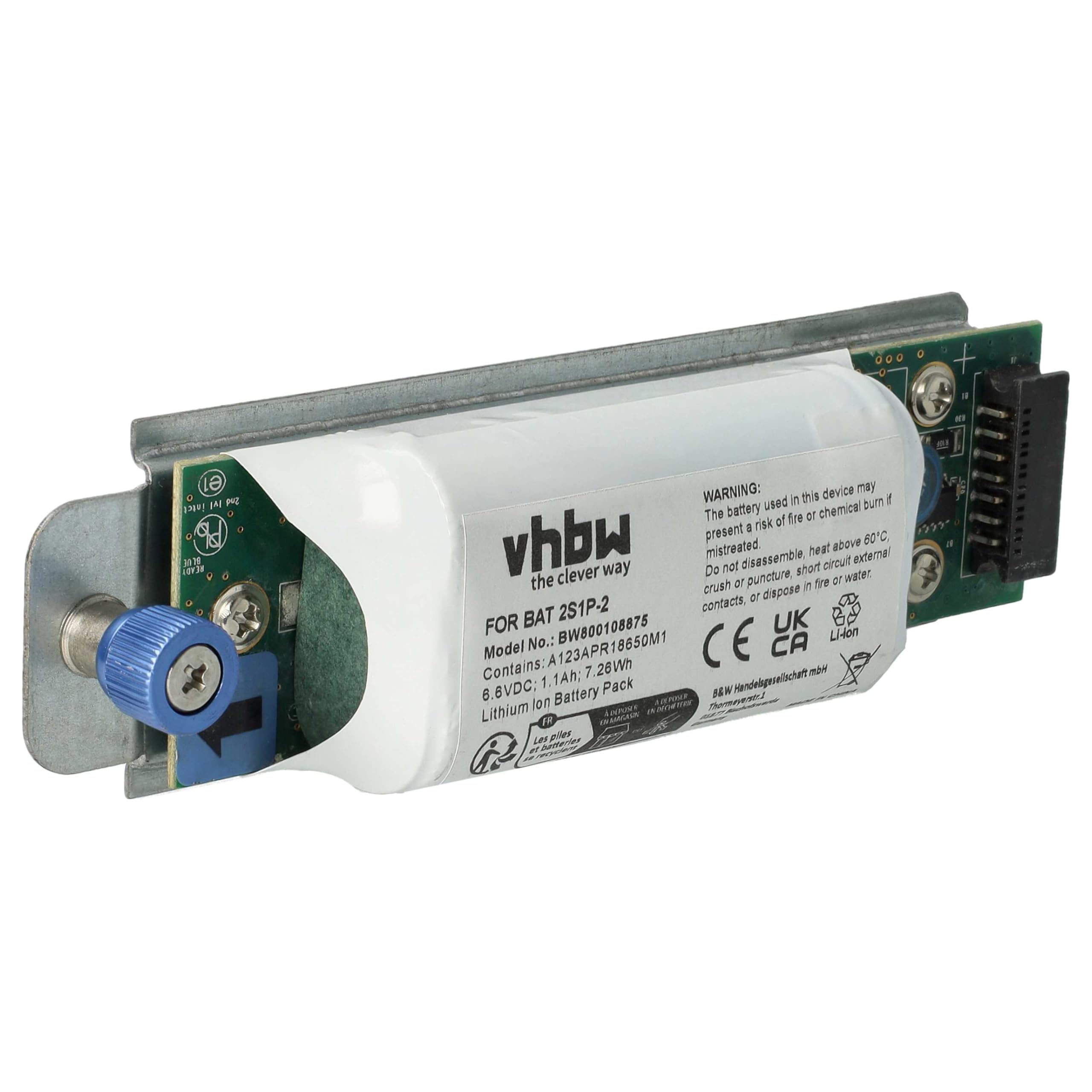 vhbw 1x batteria sostituisce 0D668J, 69Y2927, 69Y2926, D668J, BAT 2S1P-2, BAT-2S1P per notebook (1100mAh, 6,6V, Li-Ion)