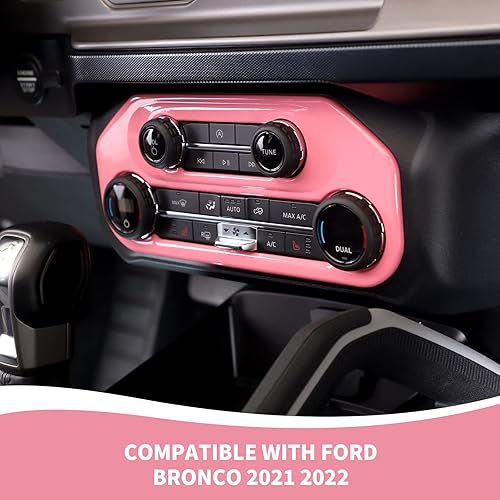 Miniatura 3 de Cubierta para panel de interruptor de aire acondicionado, consola central AC, ajuste de botón compatible con accesorios interiores Ford Bronco