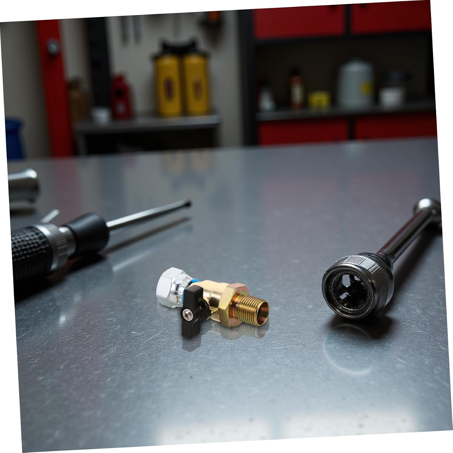 SOLUSTRE Car Universal Front Wheel Air Cutoff Valve, Alloy Integrated Emergency Shut-off Valve for Vehicle Air Brake System, Wear Resistant Automotive Brake Component for Passenger Cars