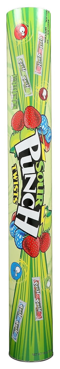 Mega Candy Super Tube Bank - Sour Punch Twists Candy