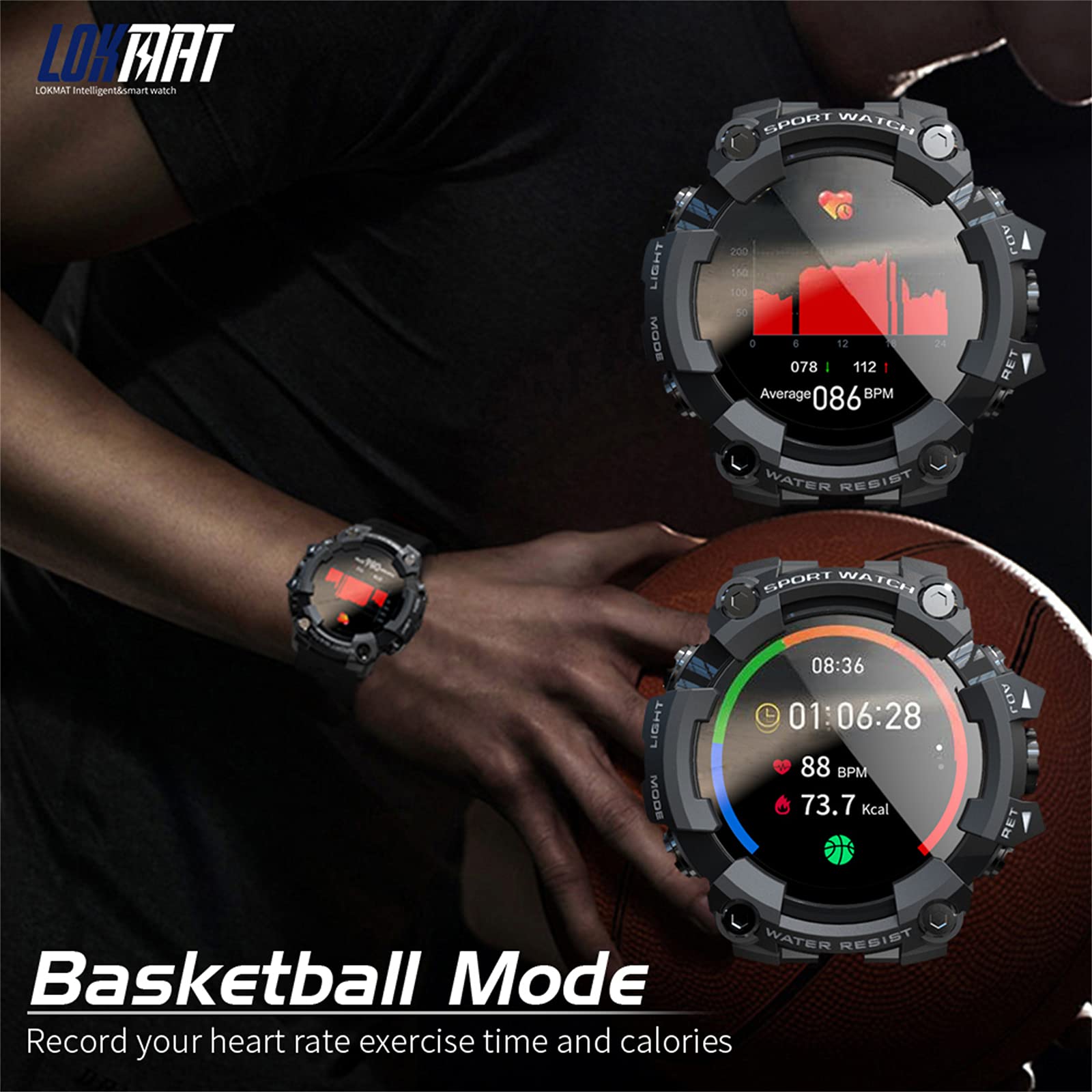 Inteligentne zegarki do telefonów z systemem Android i iOS Smartwatch Fitness Tracker Fitness Watch męskie i damskie zegarki sportowe (kamuflaż)