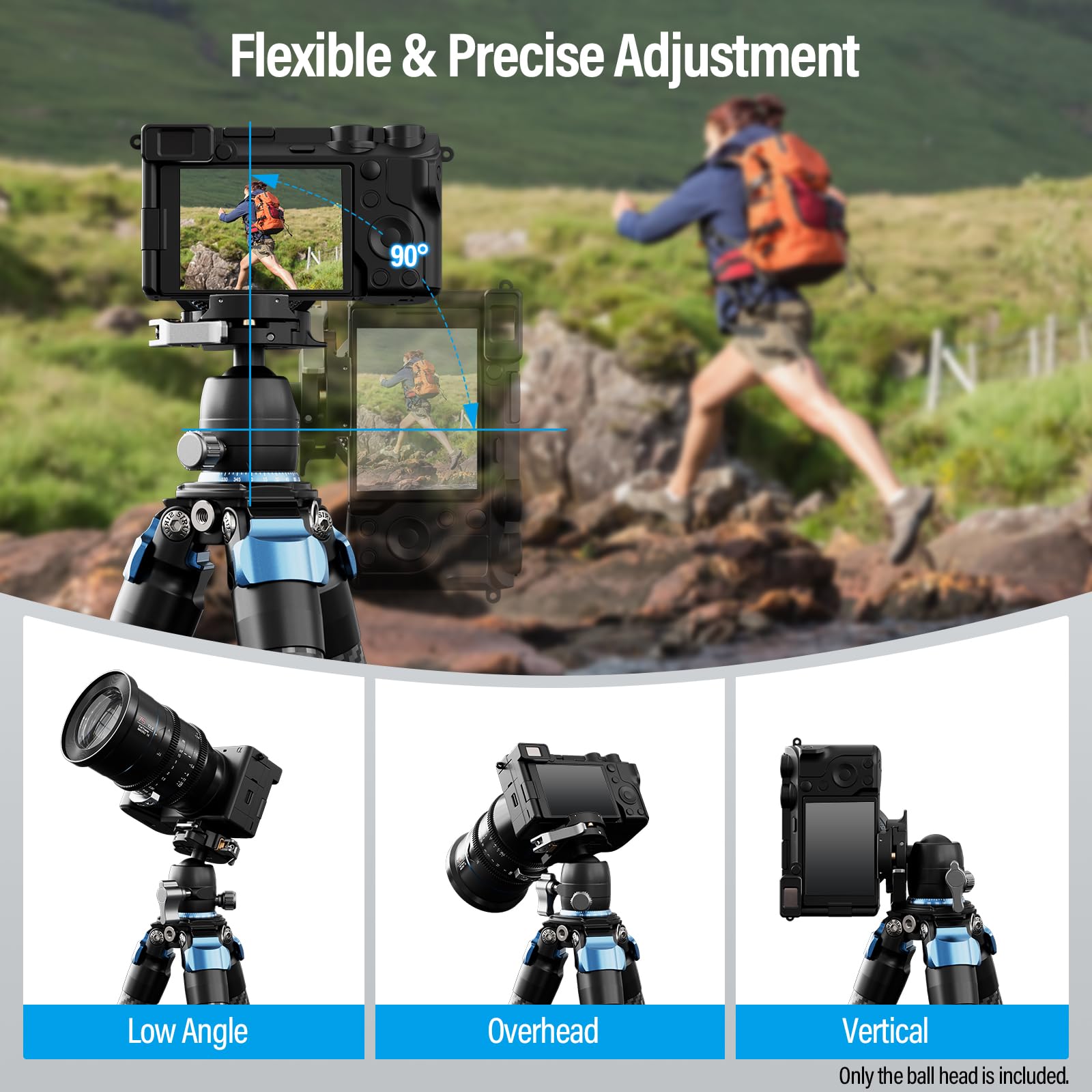 SIRUI KS-5 Rotule pour Trépied, 29 mm Rotule Panoramique 360° en Aluminium pour Appareil Photo, Caméscope, Monopode, Capacité de Charge Max. Capacité de Charge 10 kg
