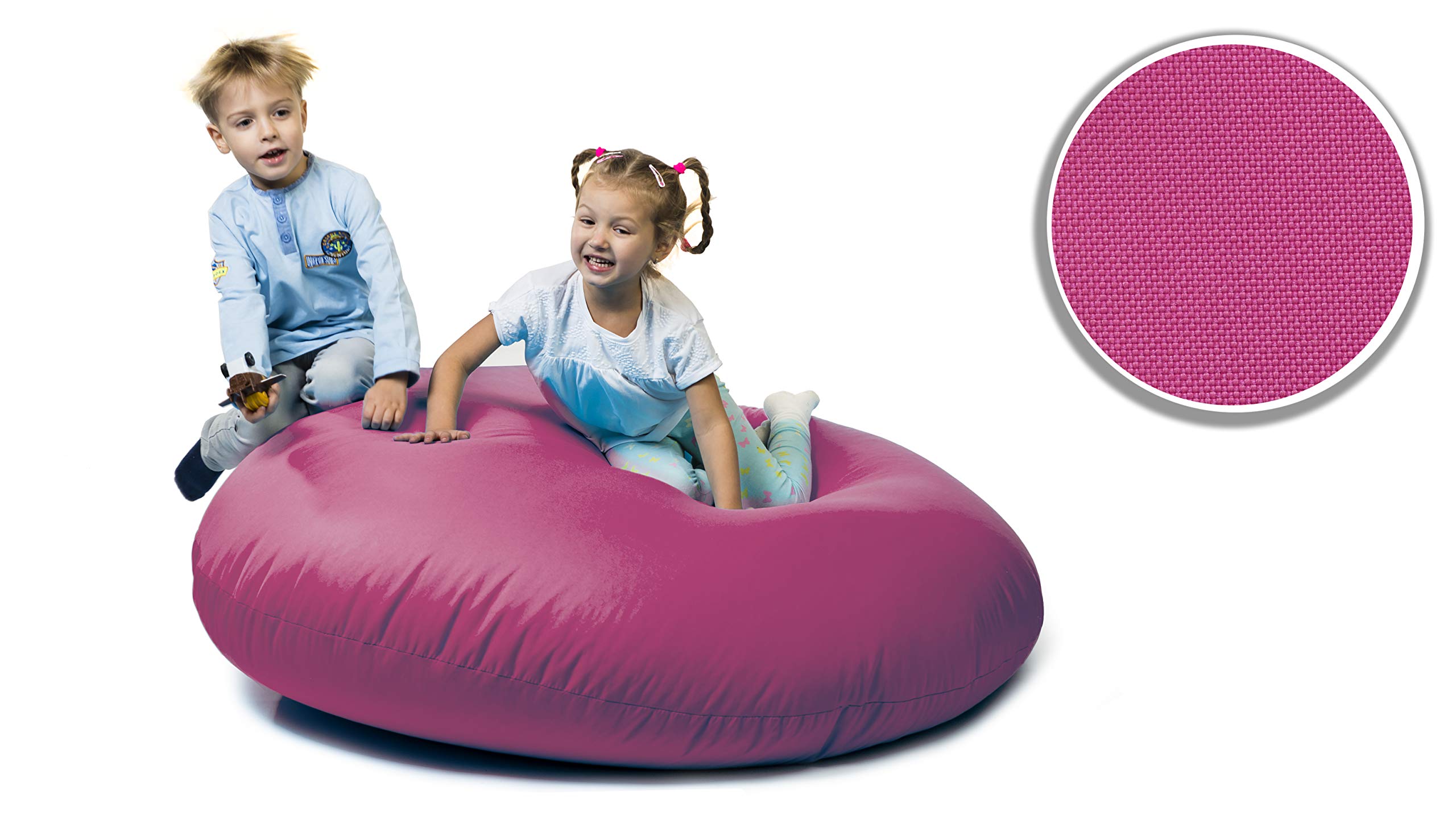 sunnypillow Worek do siedzenia XXL z wypełnieniem ze styropianu, średnica 125 cm, funkcja 2 w 1, do siedzenia i leżenia, na zewnątrz i wewnątrz, dla dzieci i dorosłych, wiele kolorów i rozmiarów do wyboru