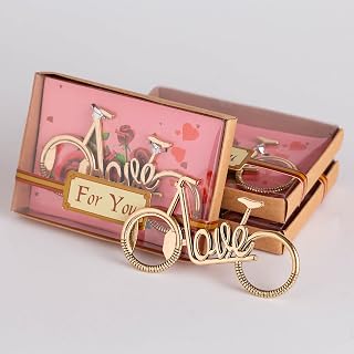 24PCS Bike Bottle Opener Love Design Bicycle Bottle Openers for Wedding Favors Bridal Shower Gifts, Decorations and Souvenirs for Guests (24, golden love bicycle)