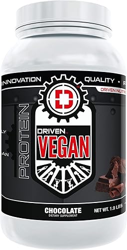 Driven Proteína vegana en polvo (2 libras) 100% a base de plantas, aminoácidos esenciales + superalimentos ricos en antioxidantes Limpio, sin