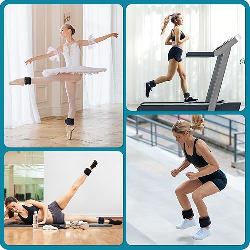 Miniatura 7 de Sportneer Ankle Weights for Men Women Kids Strength Training Leg Weights Set Comfortable and Soft Perfect for Dancing Running Walking Fitness Workout