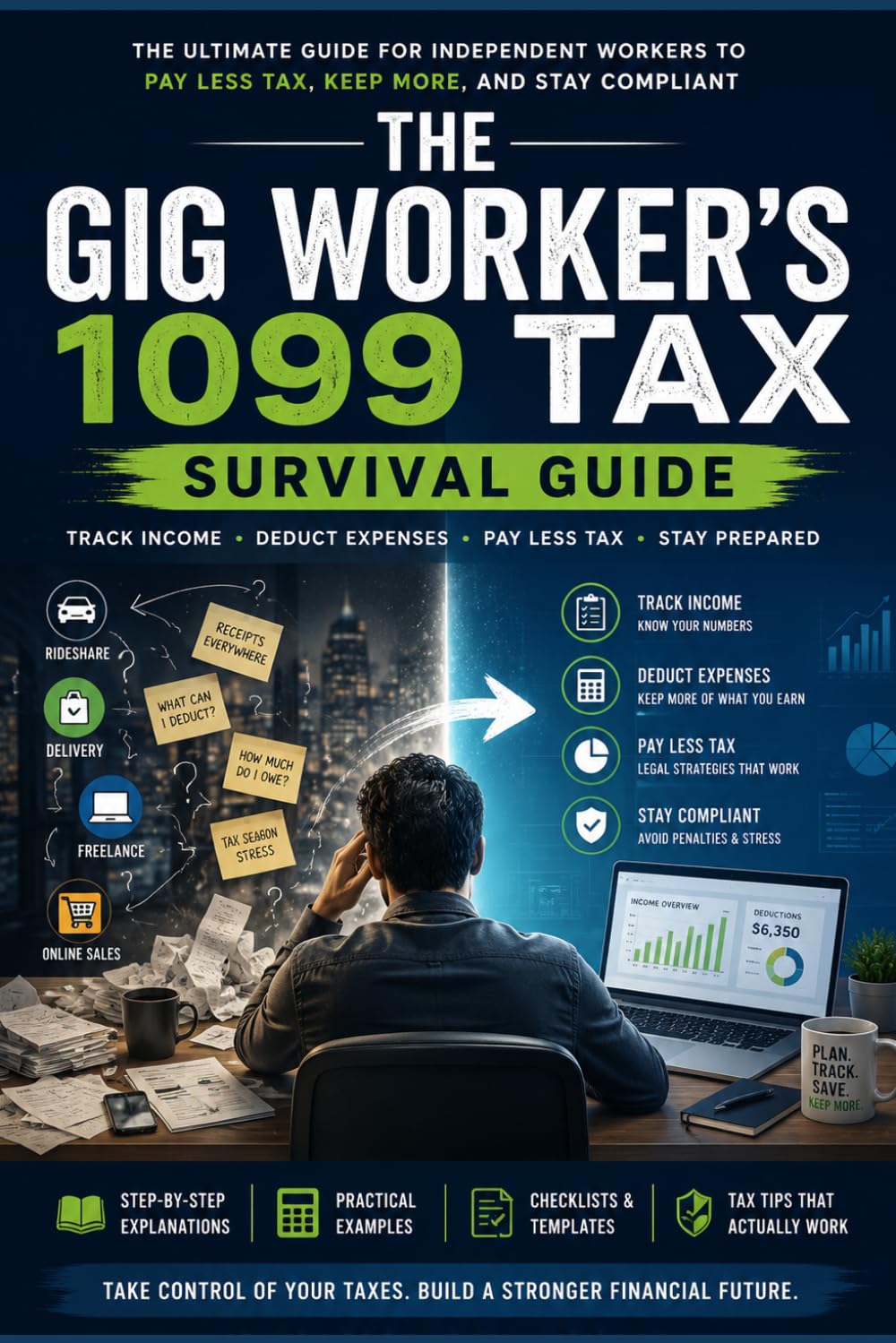 The Gig Worker’s 1099 Tax Survival Guide: A Practical Step-by-Step Handbook for Independent Contractors to Reduce Taxes, Track Income, Maximize Deductions, and Avoid Costly Tax Mistakes