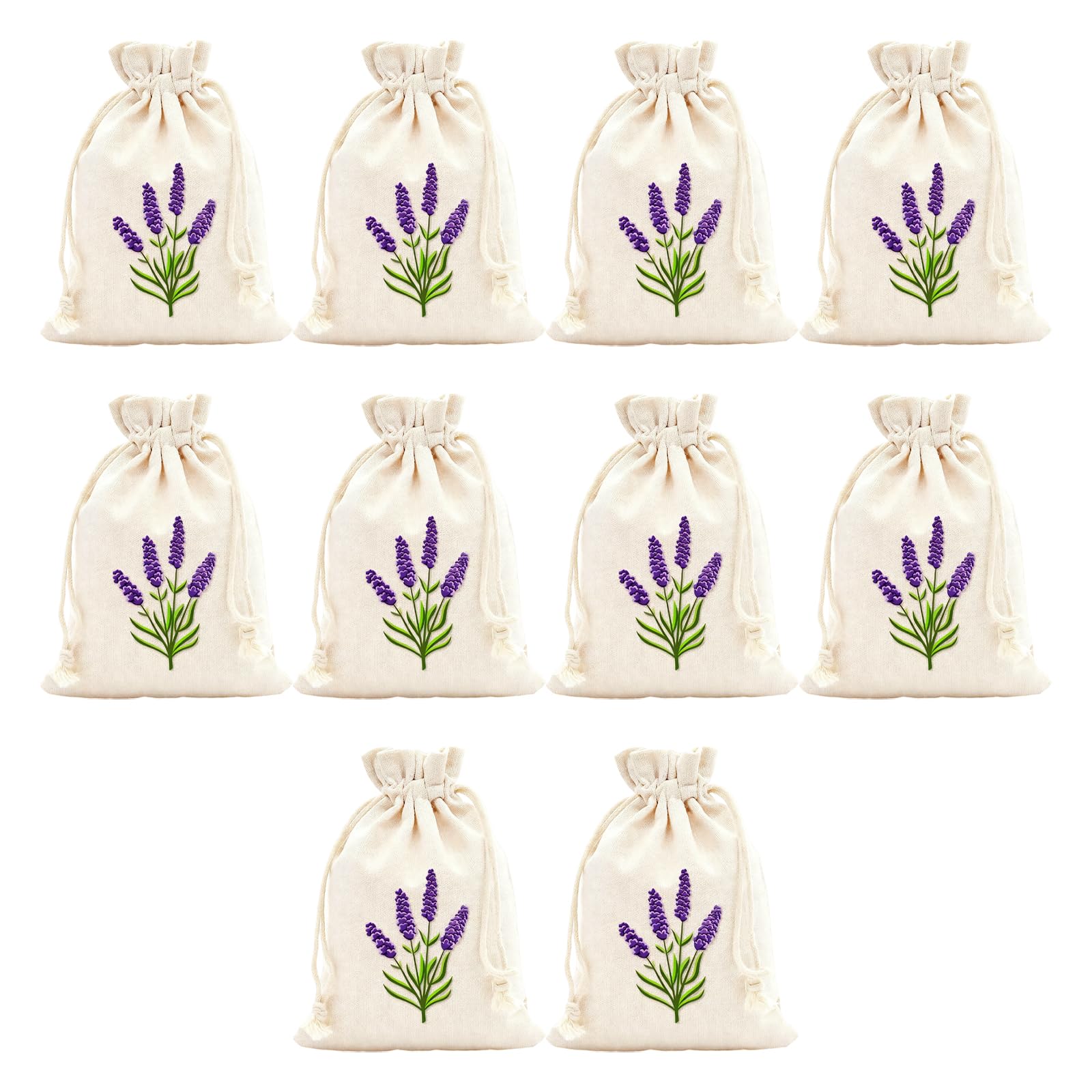 Lavender Bags, 10PCS Drawstring Gauze Cotton