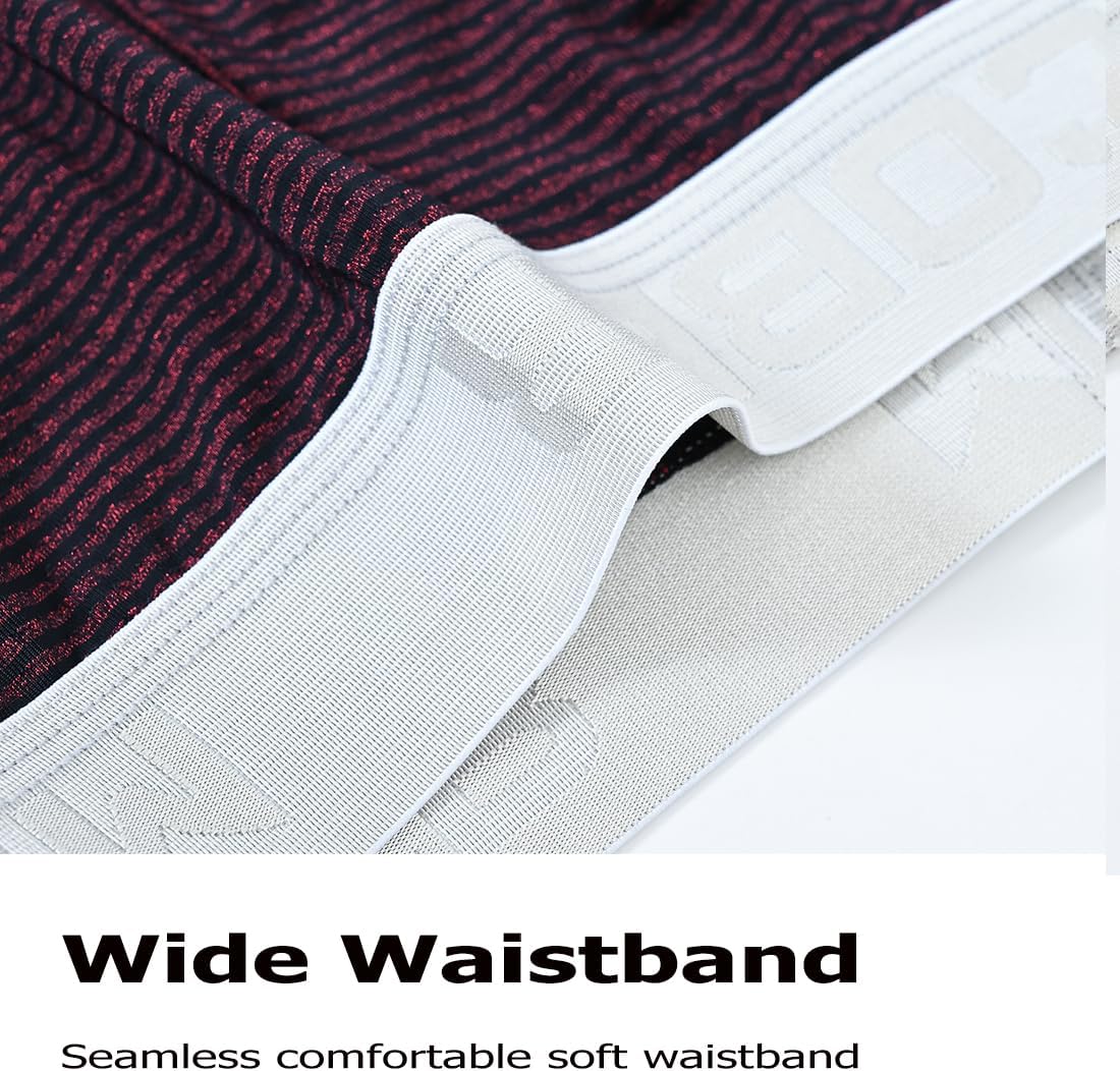ZONBAILON Mens Underwear Stripe Moisture-Wicking Boxer Briefs - Image 2