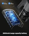 Cordless Vacuum Cleaner, 500W 45KPA 50Mins Vacuum Cleaners for Home with LED Light, Self-Standing, Anti-Tangle Brush & 1.6L Dust Cup, Lightweight Stick Vac for Pet Hair, Carpets, Hard Floors