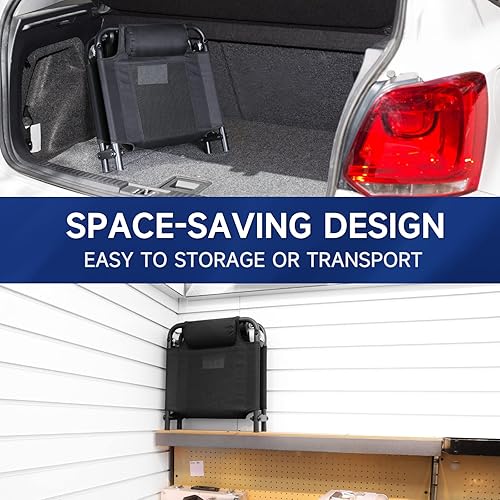 Miniatura 8 de WORKPRO Enredadera de malla plegable, enredadera automotriz de 40 pulgadas con reposacabezas acolchado y 4 ruedas giratorias, capacidad de 350