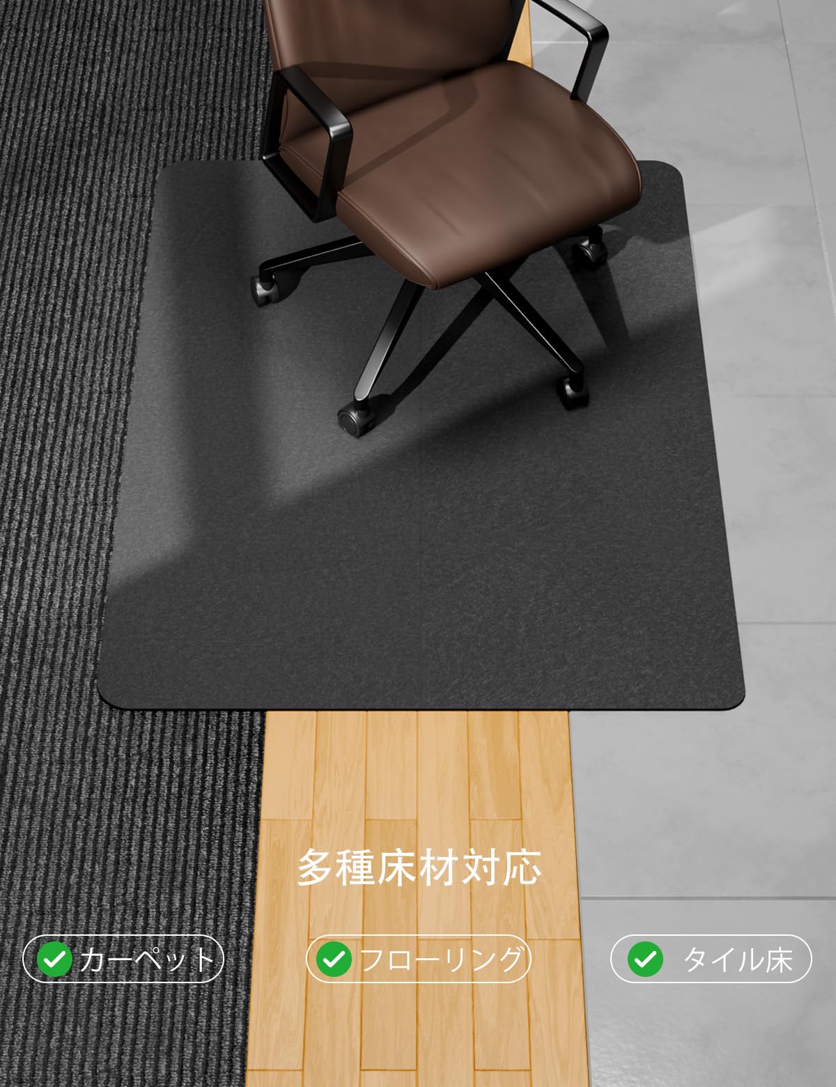 オフィスチェア　床マットつき Amazon.co.jp: Fluxynara オフィスチェア床保護マット ハードフロア用
