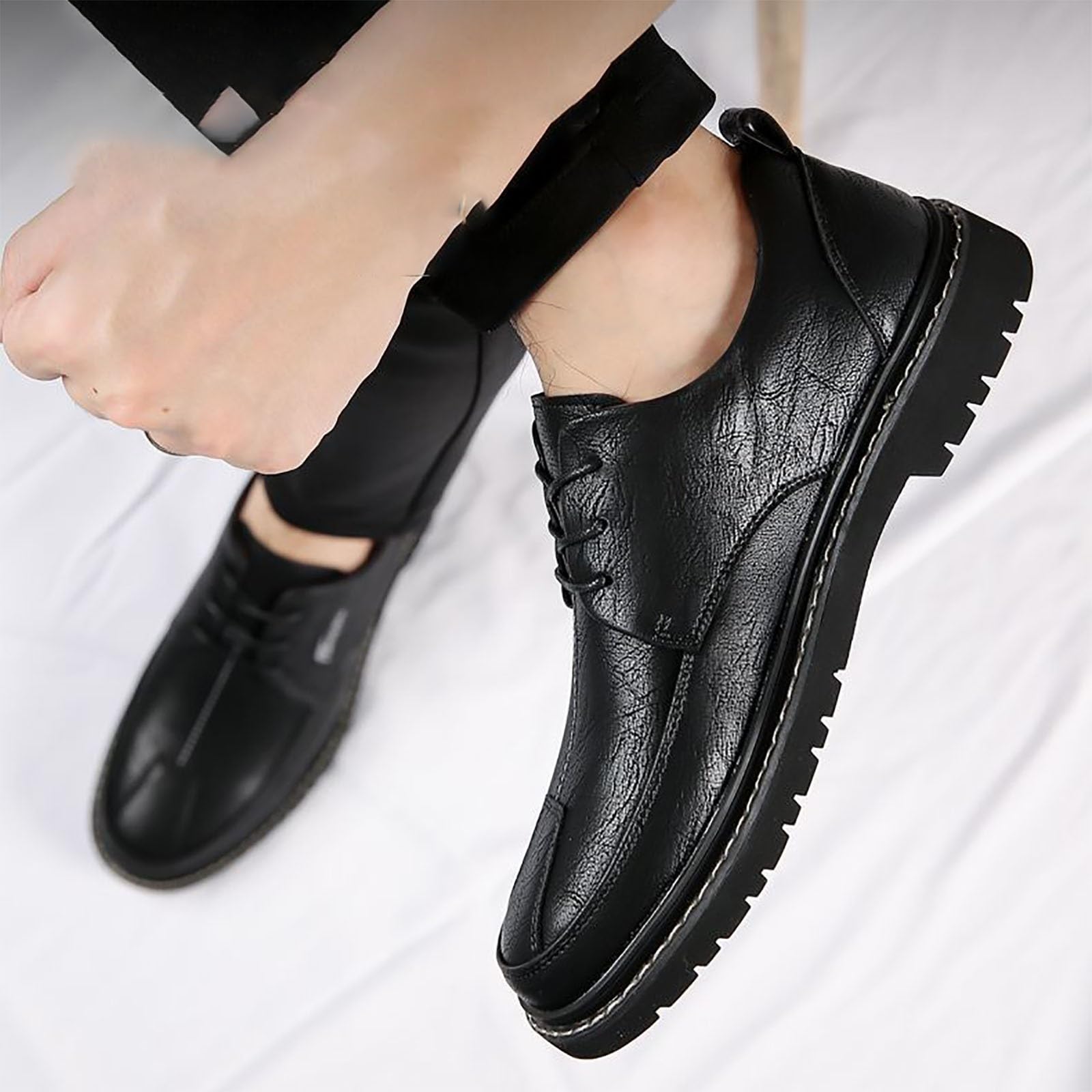 Scarpe Oxford da Uomo Scarpe Eleganti da Uomo di Alta qualità Scarpe Eleganti da Uomo Classiche Stringate Traspiranti