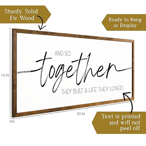 Miniatura 2 de 10x20 inches, And So Together They Built a Life They Loved  Above Bed Signs  Signs For Home  Signs For Bedroom  Bedroom Wall Decor  Signs For Above