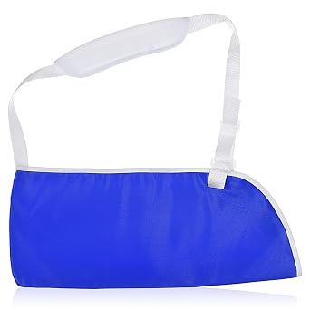 Arm Sling for Women and Men, Shoulder Brace Immobilizer, Comfortable Medical Sling for Shoulder Injury, Arm Sling with Lightweight and Breathable, Broken, Dislocated, Fracture, Strain Blue