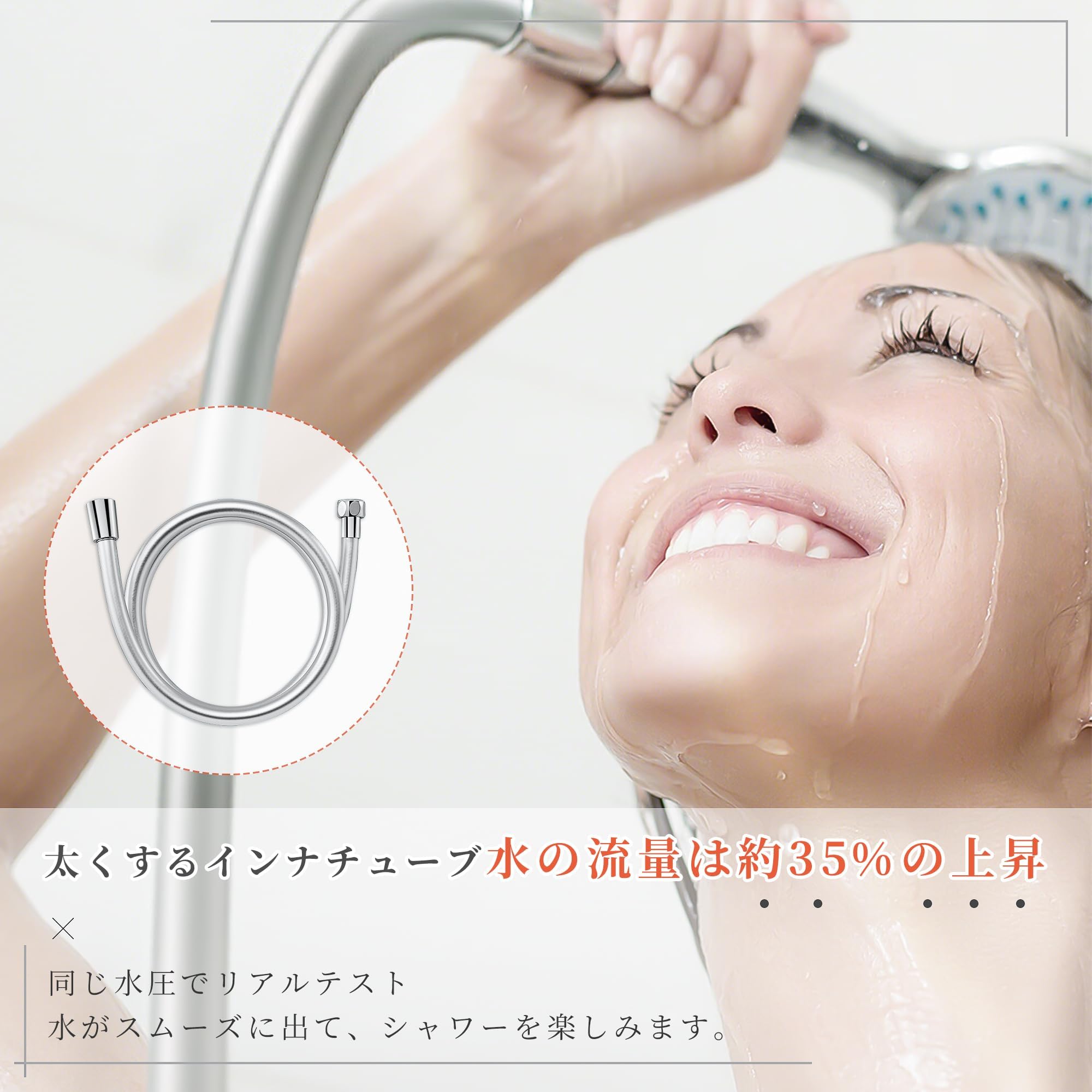 Amazon.co.jp: 東京星川 シャワーホース 2M しなやか 交換用 風呂