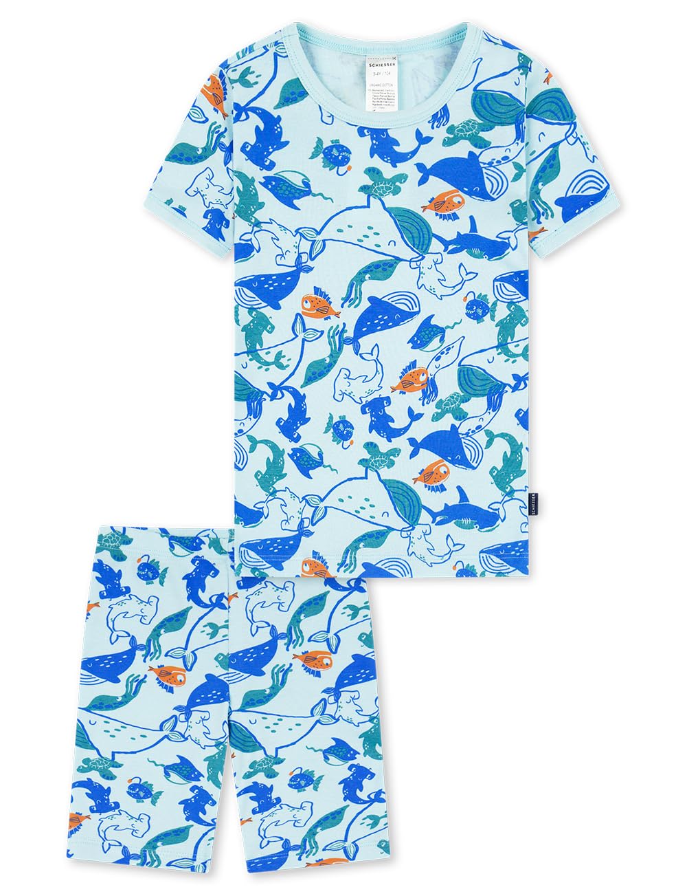 Schiesser Pidżama — zestaw Chłopcy Schlafanzug Set Pyjama Kurz - 100% Organic Bio Baumwolle - Größe 92 Bis 140