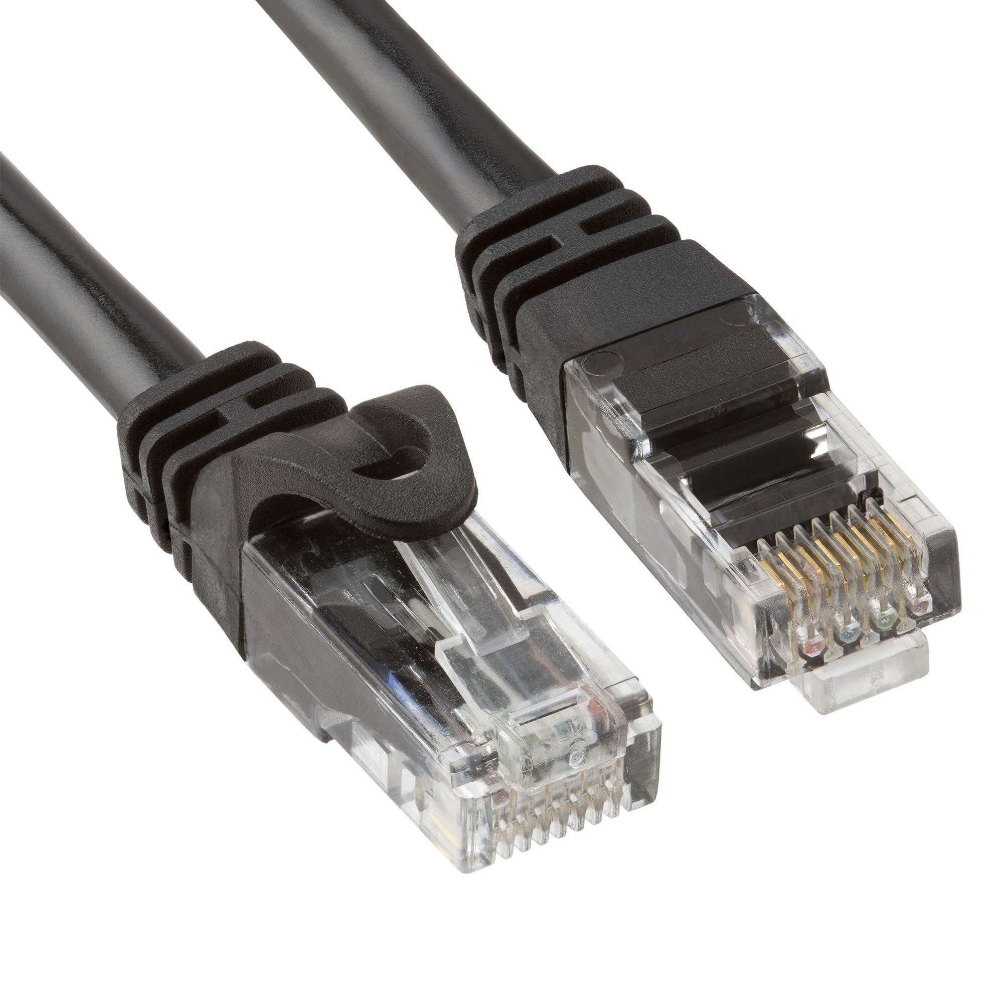 Cmple - RJ45 Cat-6 Ethernet Patch Internet Cable, High Speed Cat6 Network Cable 10 Gigabit, Cat 6 Ethernet LAN Cord with Gold Plated RJ45 Connectors -