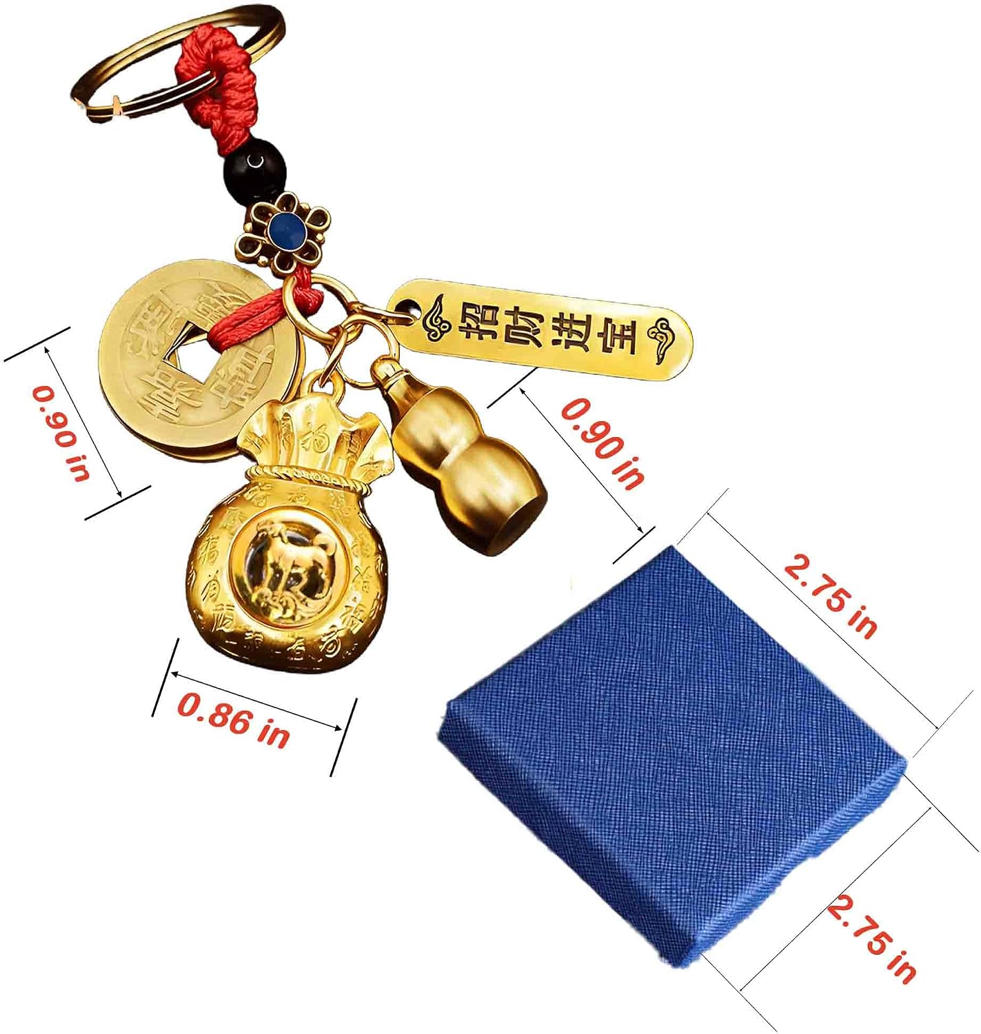 12 Chinese Zodiac Rotating Feng Shui Keychains - 360° Spin Wealth Money Bag Amulets - Lucky Coin Spiritual Gifts image 4
