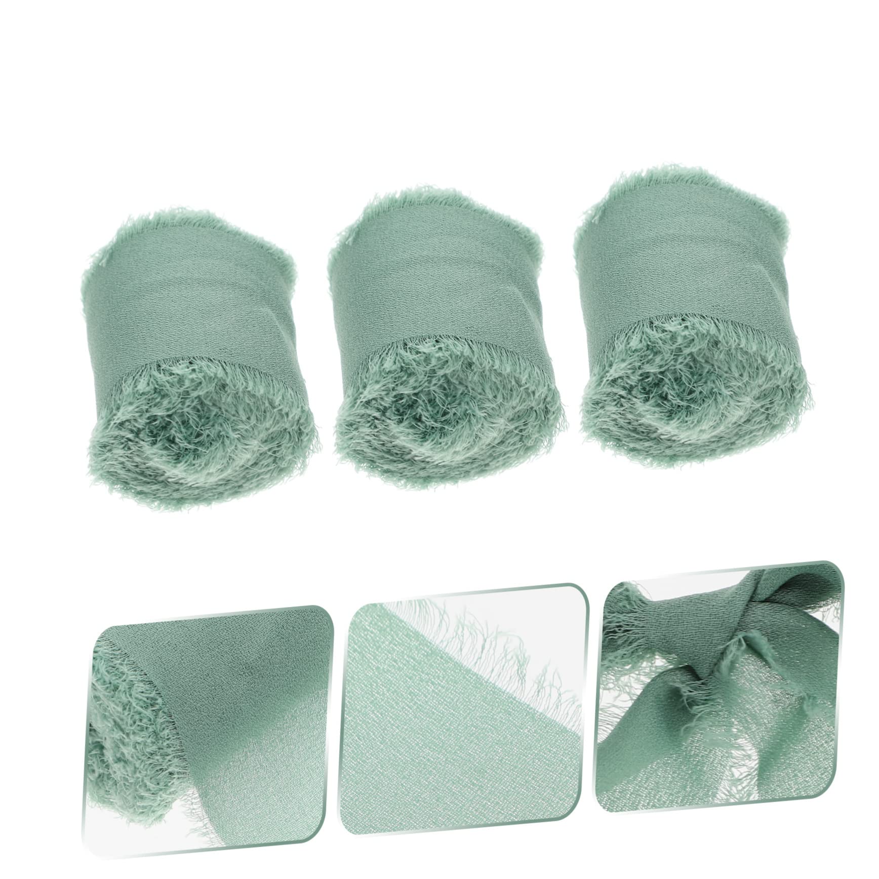 Operitacx 2 Sets Einzigartige Handgefertigte Bänder Mit Ausgefransten Kanten Vielseitiges Bastelband Für Blumensträuße Und Verpackungen 3 Rollen X 2