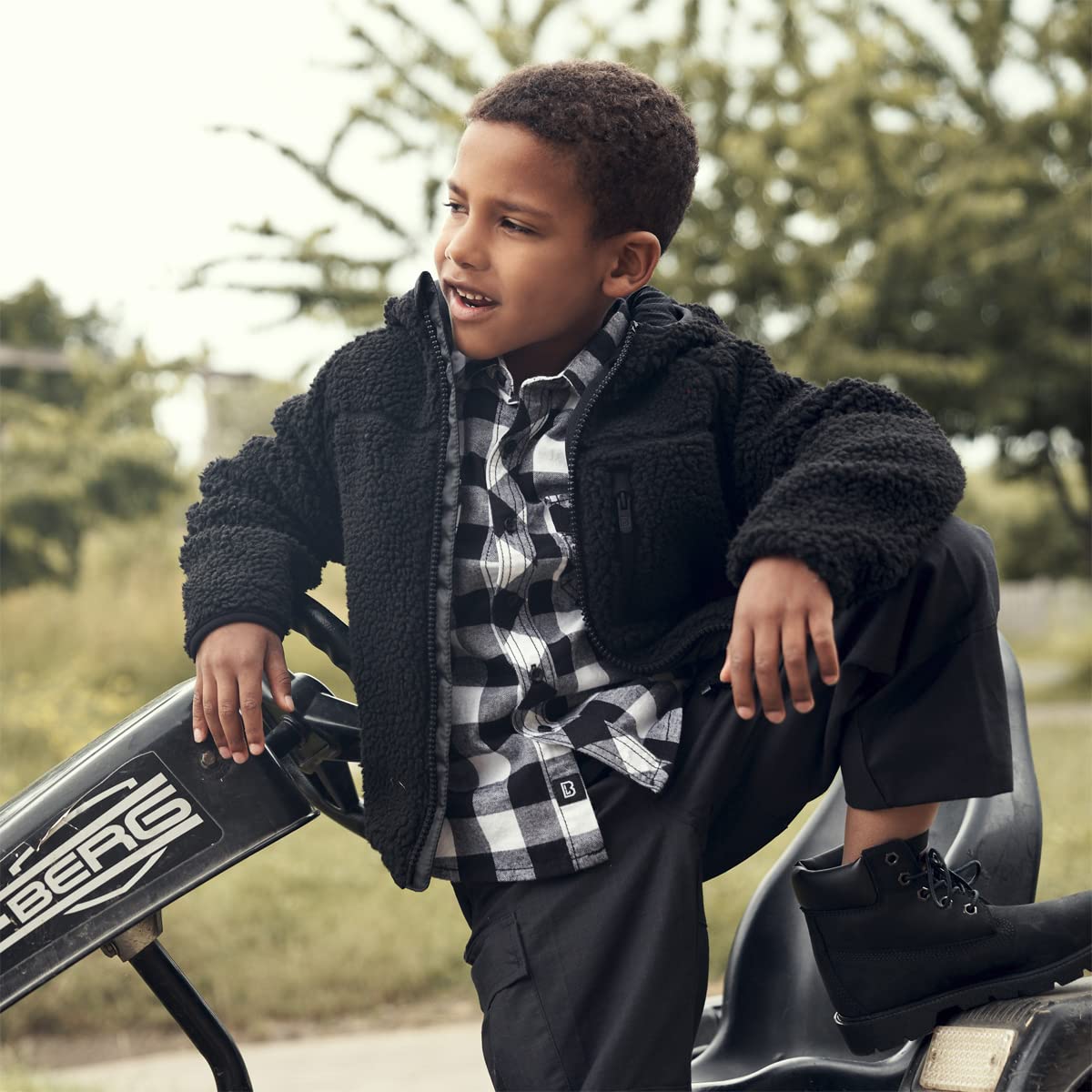 Brandit Kids' Fleece Jacket Unisex Giacca nero