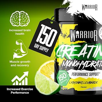 Warrior Creatine Monohydrate Powder 500g Pure Micronised (150 Servings)