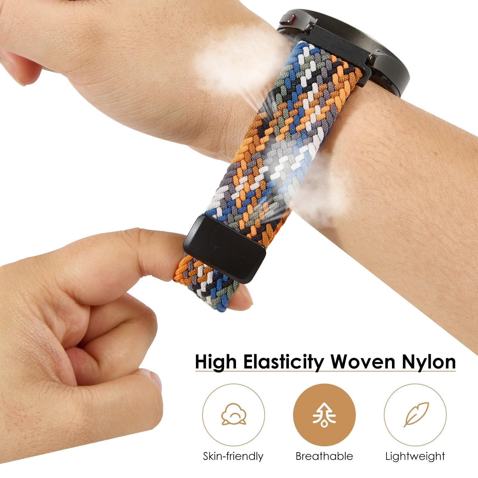 Cinturini in nylon Cinturini per orologi in nylon intrecciato a sgancio rapido Cinturino sportivo di ricambio elastico per uomo e donna 20mm 22mm